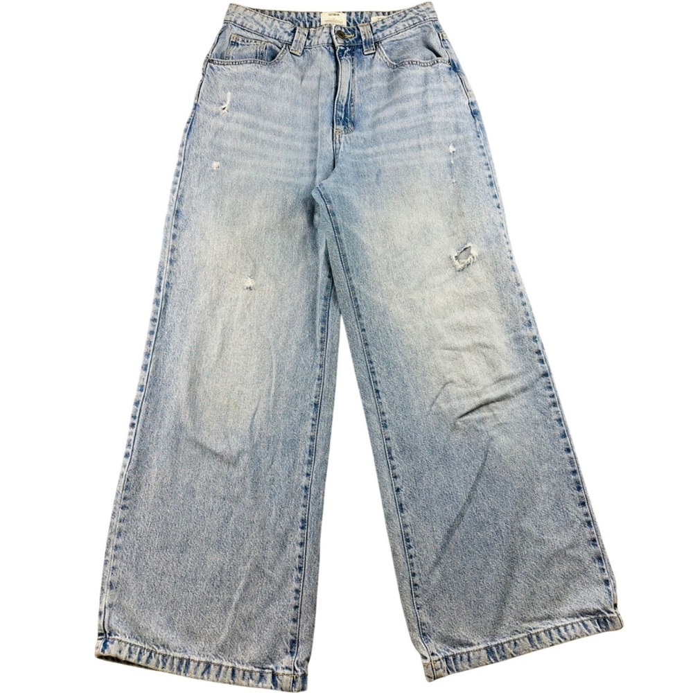 Cotton On Jeans Women 26‎ Blue Super Baggy Jean Denim Wide Leg Light Wash